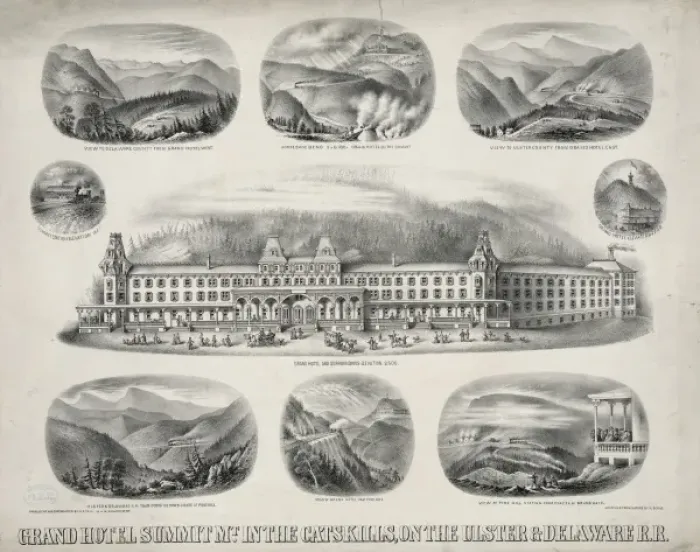 Framed Print : Grand hotel Summit Mt. in the Catskills, on the Ulster & Del Framed Print : Grand hotel Summit Mt. in the Catskills, on the Ulster & Del