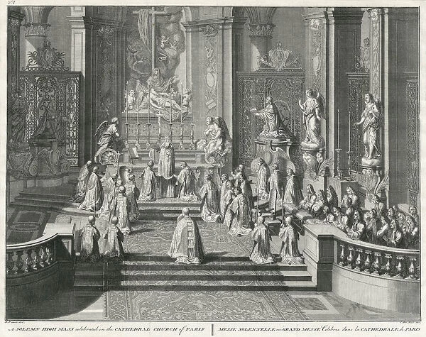 Grand Messe Solennelle, celebrated at Notre-Dame de Paris Date: 1731