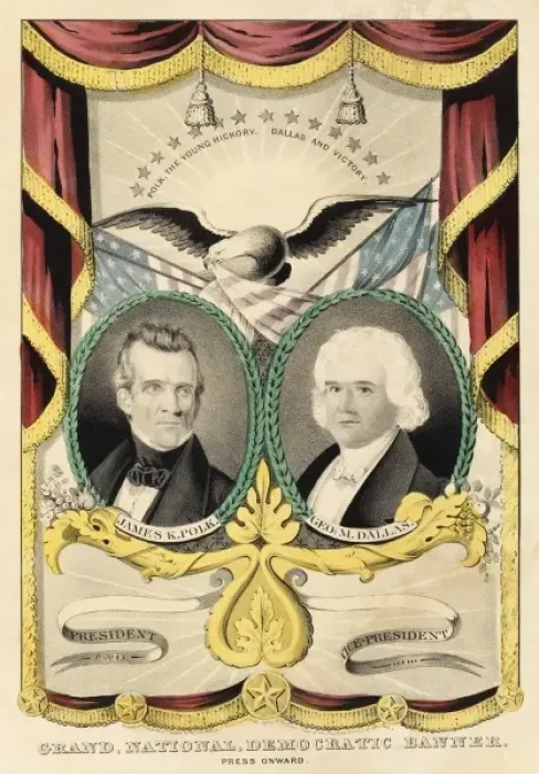 Framed Print : Grand, National, Democratic Banner Framed Print : Grand, National, Democratic Banner