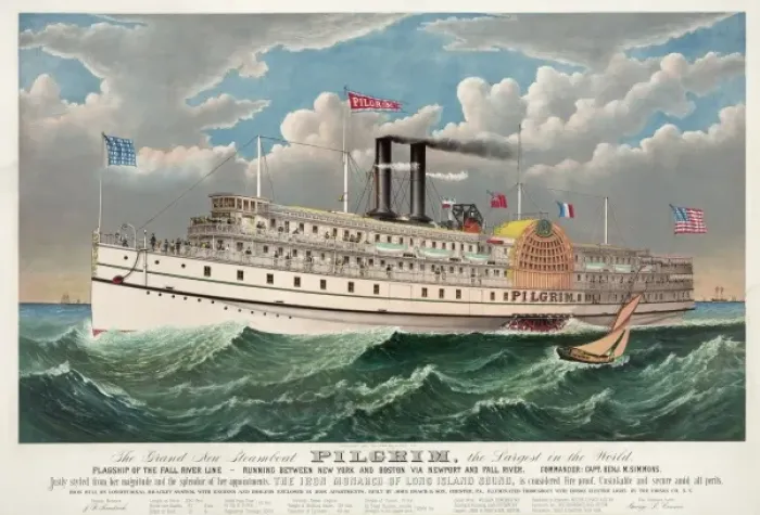 Framed Print : The grand new steamboat Pilgrim: the largest in the world: f Framed Print : The grand new steamboat Pilgrim: the largest in the world: f