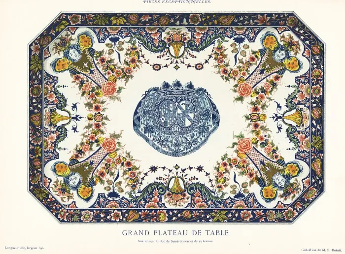 Framed Print : Grand platter for the table, Rouen