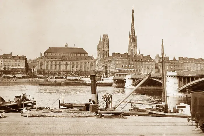 Framed Print : Grand Pont, Rouen, France Framed Print : Grand Pont, Rouen, France