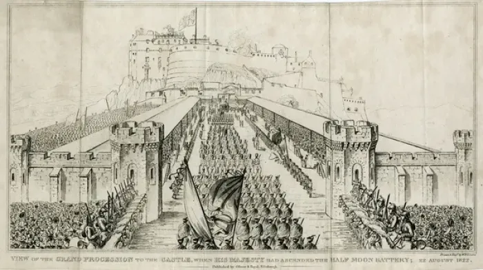 Framed Print : Grand procession to Edinburgh Castle Framed Print : Grand procession to Edinburgh Castle