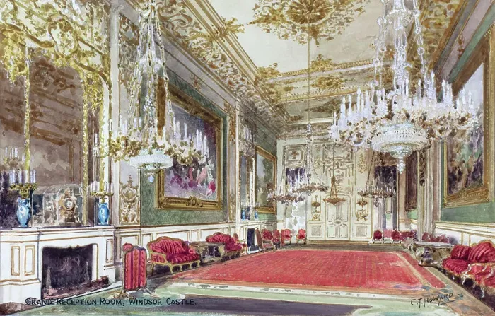 Framed Print : Grand Reception Room, Windsor Castle, Berkshire Framed Print : Grand Reception Room, Windsor Castle, Berkshire
