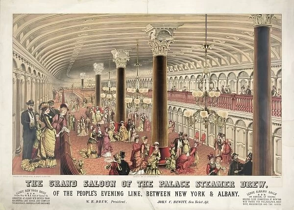The grand saloon of the palace steamer Drew