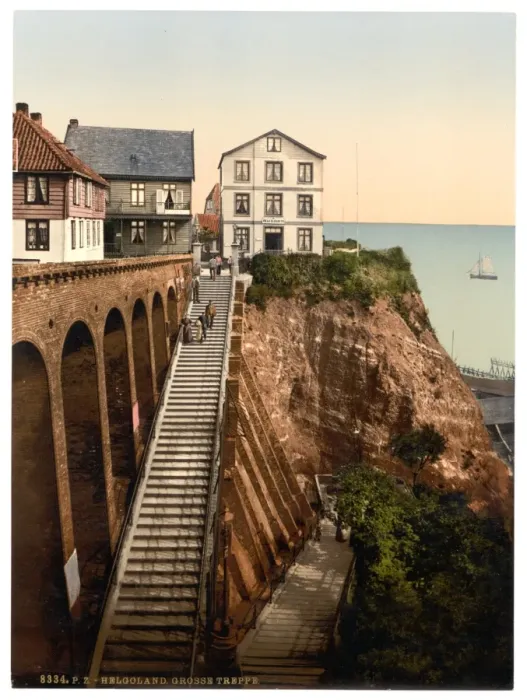 Framed Print : The Grand Staircase, Helgoland, Germany Framed Print : The Grand Staircase, Helgoland, Germany