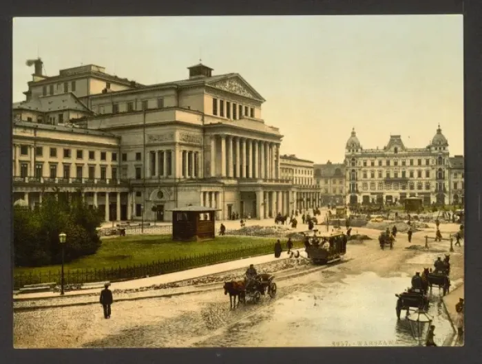 Framed Print : Grand theatre, Warsaw, Russia (i. e. Warsaw, Poland) Framed Print : Grand theatre, Warsaw, Russia (i. e. Warsaw, Poland)