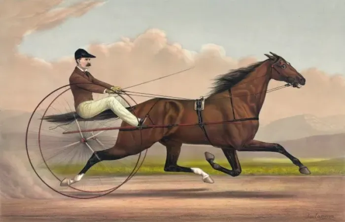 Framed Print : The grand trotter St. Julien, driven by Orrin A. Hickok: by Framed Print : The grand trotter St. Julien, driven by Orrin A. Hickok: by
