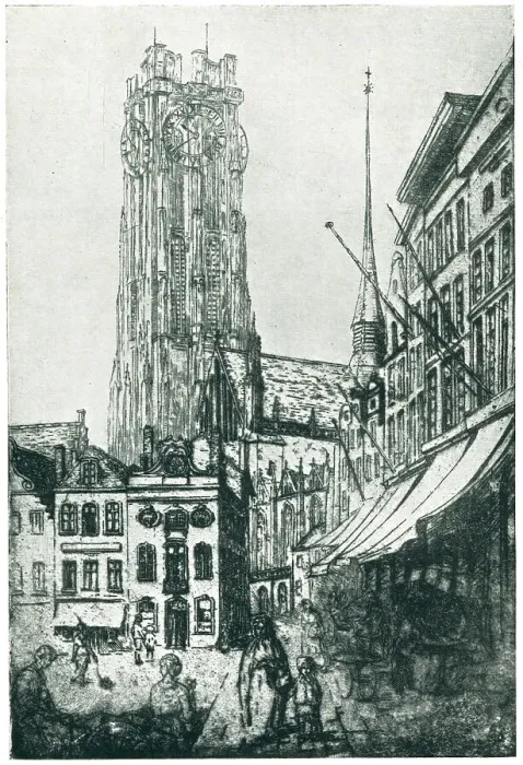 Framed Print : The Grande Place and Cathedral Malines Framed Print : The Grande Place and Cathedral Malines