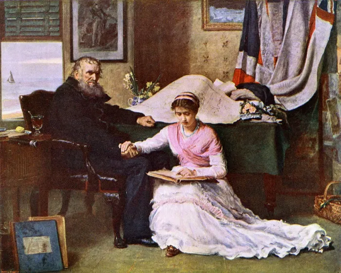 Framed Print : GRANDFATHER SEAMAN 1874 Framed Print : GRANDFATHER SEAMAN 1874