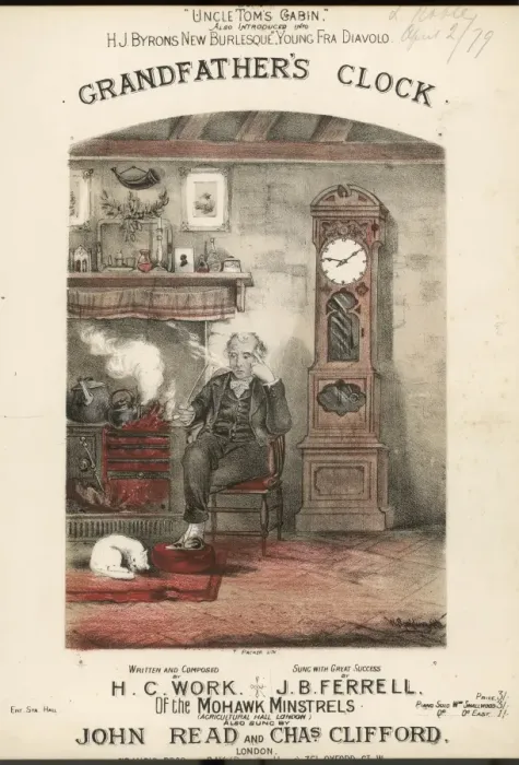 Framed Print : GRANDFATHERs CLOCK 1860 Framed Print : GRANDFATHERs CLOCK 1860