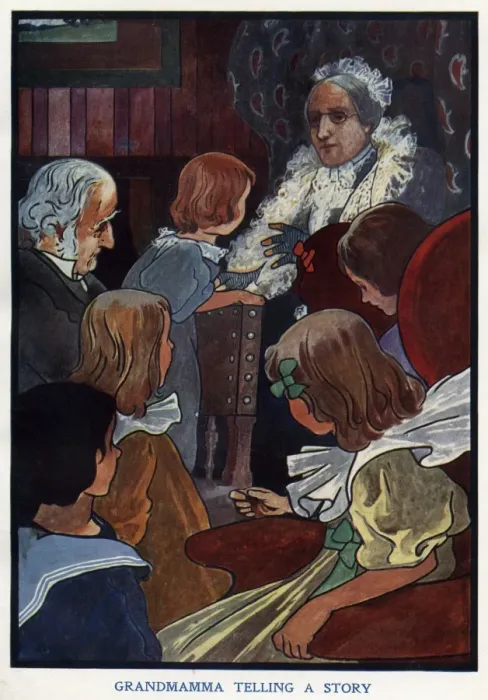 Framed Print : Grandmamma Telling a Story by Charles Robinson Framed Print : Grandmamma Telling a Story by Charles Robinson