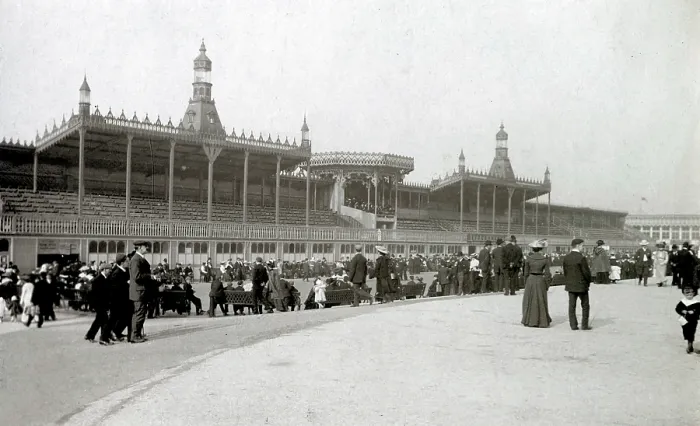 Framed Print : Grandstand at Belle Vue Gardens, Manchester Framed Print : Grandstand at Belle Vue Gardens, Manchester