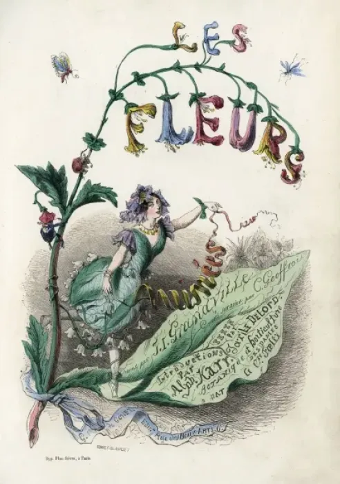 Framed Print : Grandville Fleurs Title Framed Print : Grandville Fleurs Title