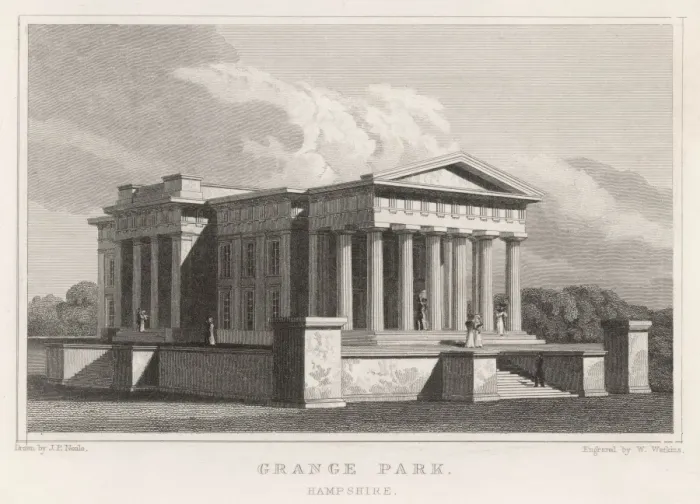 Framed Print : Grange Park / Hants 1830 Framed Print : Grange Park / Hants 1830