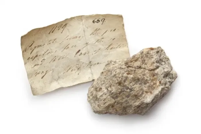 Framed Print : Granite, collected by Dr Benza from the precipitous face of 2nd hill east of Kaitee range Framed Print : Granite, collected by Dr Benza from the precipitous face of 2nd hill east of Kaitee range