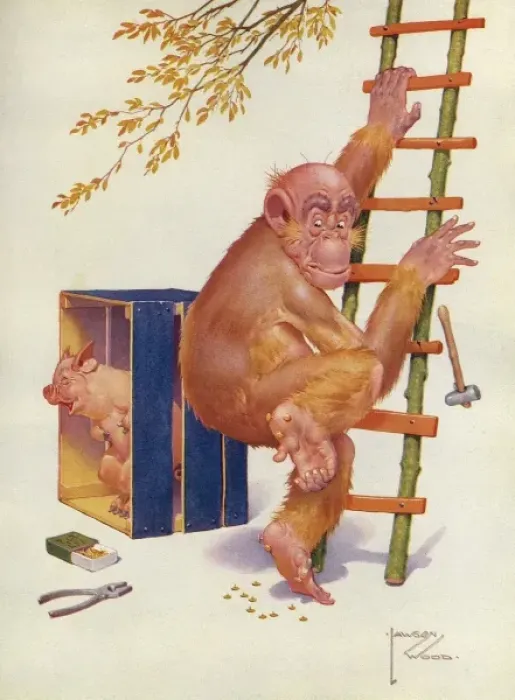 Framed Print : Granpop Gets Down to Brass Tacks by Lawson Wood Framed Print : Granpop Gets Down to Brass Tacks by Lawson Wood