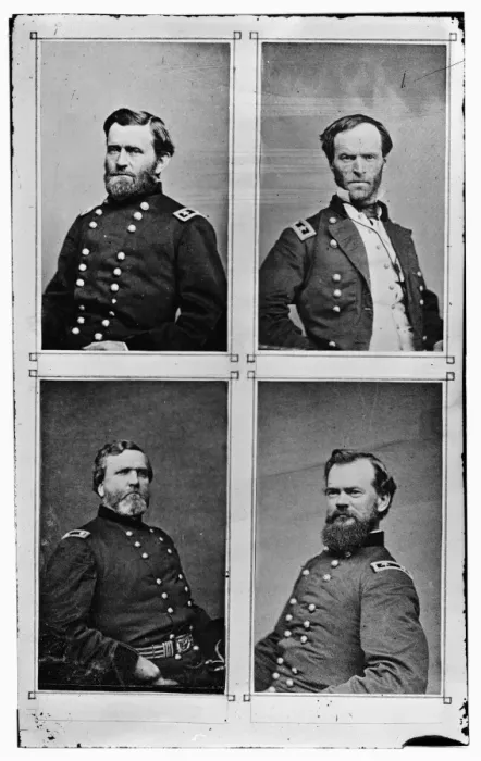 Framed Print : Grant, Sherman, Thomas, and McPherson Framed Print : Grant, Sherman, Thomas, and McPherson