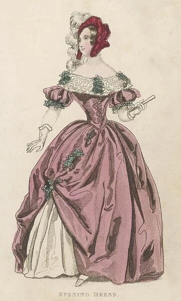 Grape-Trimmed Dress 1840