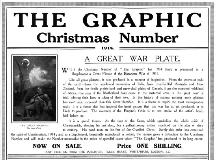 Framed Print : The Graphic Christmas Number 1914 advertisement Framed Print : The Graphic Christmas Number 1914 advertisement