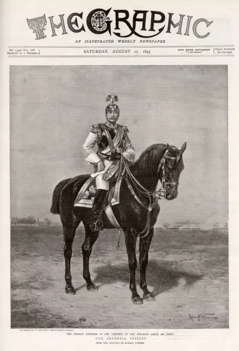 Framed Print : Graphic Front Cover 1895 Our Imperial Visitor Framed Print : Graphic Front Cover 1895 Our Imperial Visitor