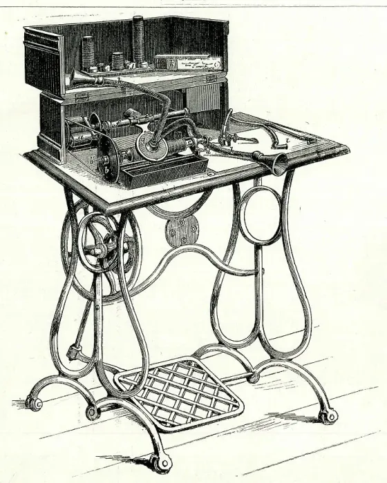 Framed Print : Graphophone, Paris Exhibition of 1889 Framed Print : Graphophone, Paris Exhibition of 1889