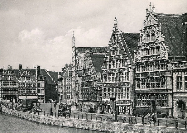 The Graslei - quay on the right bank of the River Lys, Ghent