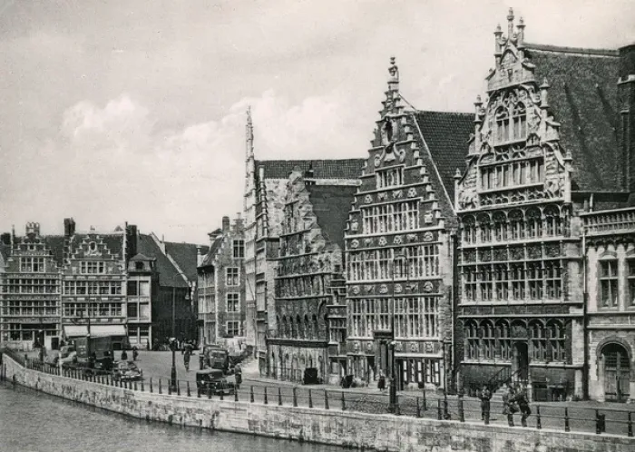 Framed Print : The Graslei - quay on the right bank of the River Lys, Ghent Framed Print : The Graslei - quay on the right bank of the River Lys, Ghent
