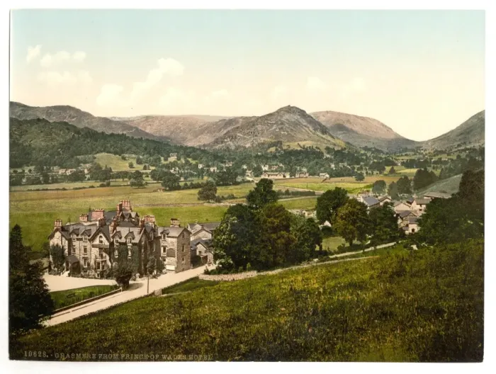 Framed Print : Grasmere, from Prince of Wales Hotel, Lake District, England Framed Print : Grasmere, from Prince of Wales Hotel, Lake District, England