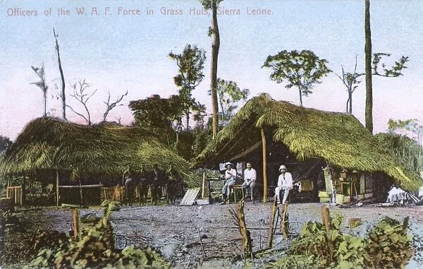 Grass huts in Rotifunk, Sierra Leone, West Africa