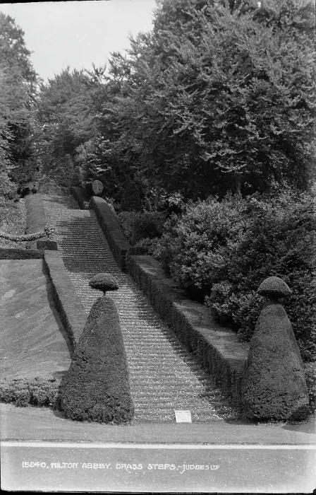 Framed Print : Grass Steps at Milton Abbey Framed Print : Grass Steps at Milton Abbey