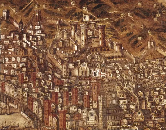 Framed Print : GRASSI, Cristoforo (16th c. ). Port of Genoa Framed Print : GRASSI, Cristoforo (16th c. ). Port of Genoa