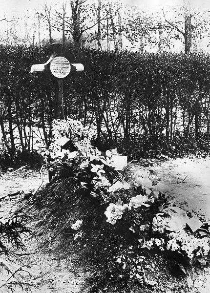 Grave of Baron von Richthofen, German fighter pilot, WW1
