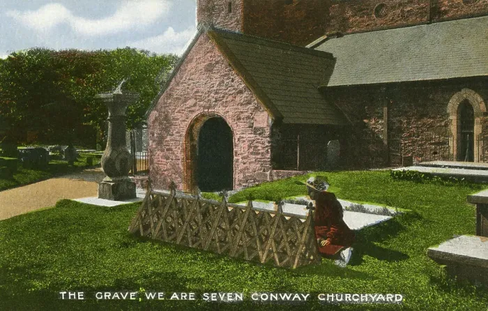 Framed Print : The Grave, We Are Seven, Conwy churchyard, Wales Framed Print : The Grave, We Are Seven, Conwy churchyard, Wales
