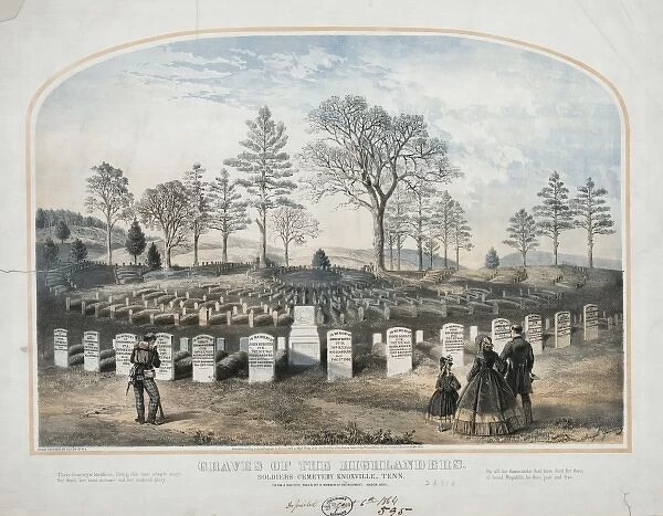 Graves of the Highlanders. Soldiers cemetery Knoxville, Tenn