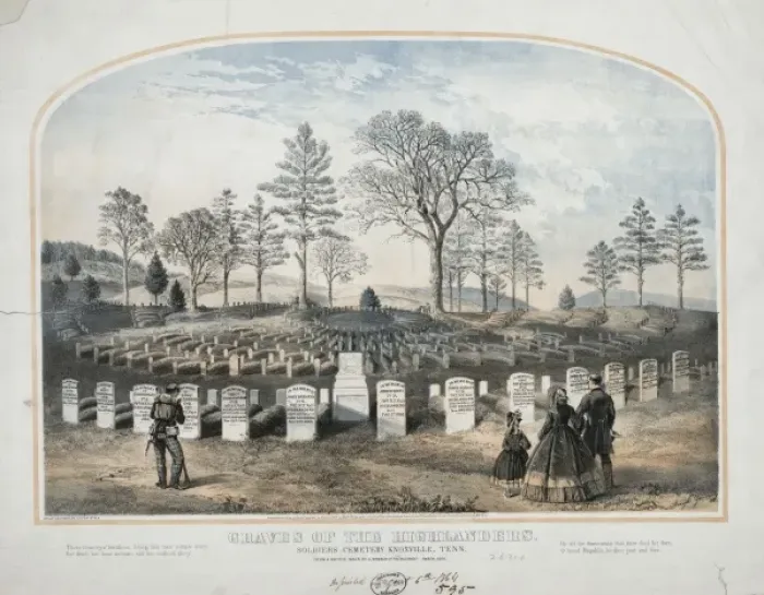 Framed Print : Graves of the Highlanders. Soldiers cemetery Knoxville, Tenn Framed Print : Graves of the Highlanders. Soldiers cemetery Knoxville, Tenn