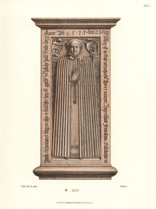 Framed Print : Gravestone of Anna Schmittner, died 1575 Framed Print : Gravestone of Anna Schmittner, died 1575