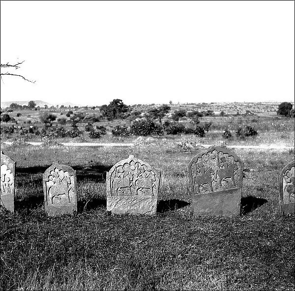 Gravestones near Mandu, Madhya Pradesh, India