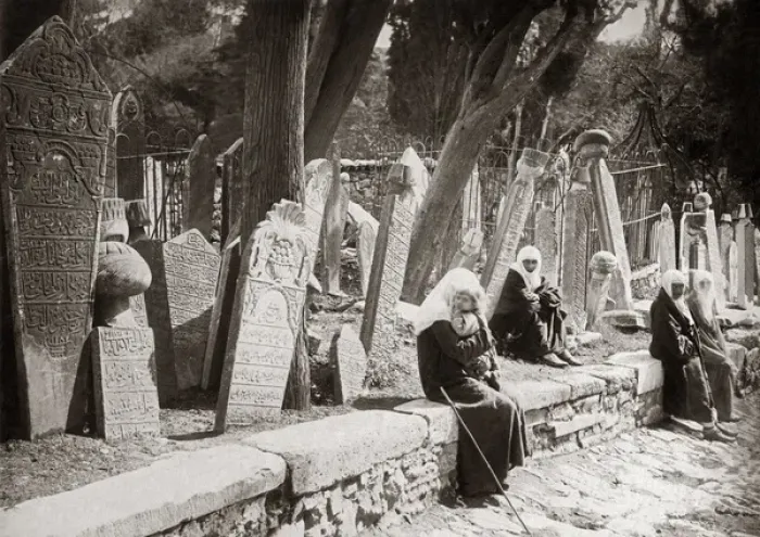 Framed Print : Graveyard, Constantinople, (Istanbul) Turkey, circa 1890 Framed Print : Graveyard, Constantinople, (Istanbul) Turkey, circa 1890