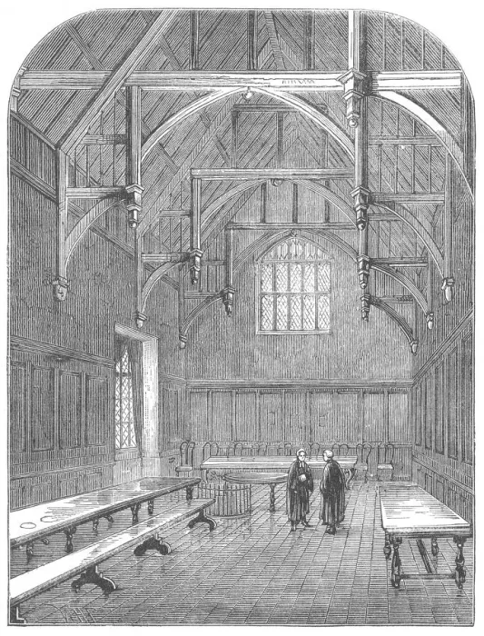 Framed Print : Grays Inn. Engraving depicting the Hall of Grays Inn Framed Print : Grays Inn. Engraving depicting the Hall of Grays Inn