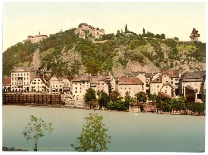 Framed Print : Graz, electrical elevator, Styria, Austro-Hungary Framed Print : Graz, electrical elevator, Styria, Austro-Hungary