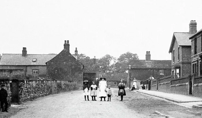 Framed Print : Greasbrough Church Street early 1900s Framed Print : Greasbrough Church Street early 1900s