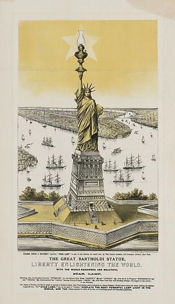 The great Bartholdi statue, Liberty enlightening the world w