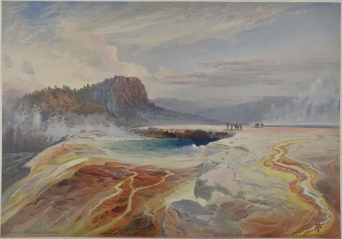 Framed Print : Great Blue Spring of the Lower Geyser Basin, Yellowstone Framed Print : Great Blue Spring of the Lower Geyser Basin, Yellowstone