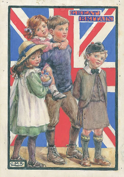 Great Britain. WWI Children of the Allies, artwork