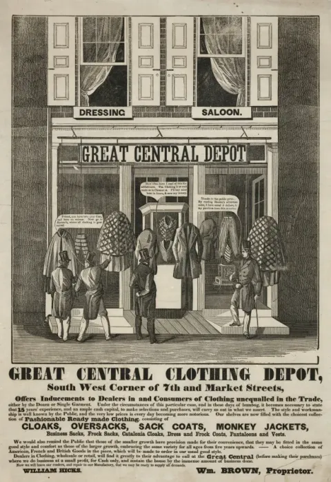 Framed Print : Great central clothing depot Framed Print : Great central clothing depot