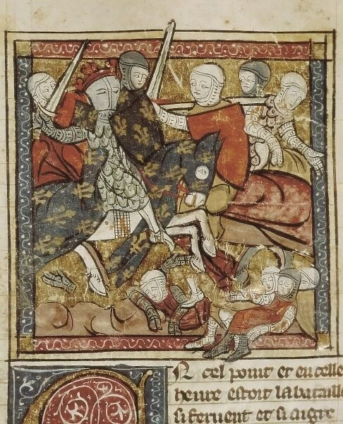 Great Chronicles of France (14th c. ). Battle