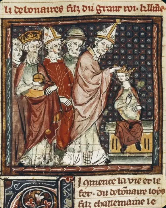 Framed Print : The Great Chronicles of France (14th c. ). Coronation Framed Print : The Great Chronicles of France (14th c. ). Coronation