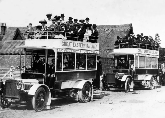 Framed Print : Great Eastern Railway motor buses, probably Ipswich Framed Print : Great Eastern Railway motor buses, probably Ipswich