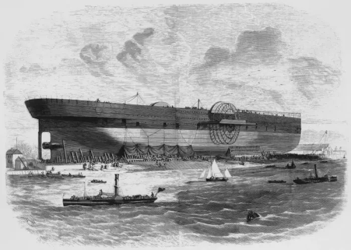 Framed Print : Great Eastern steamship, 1857 Framed Print : Great Eastern steamship, 1857